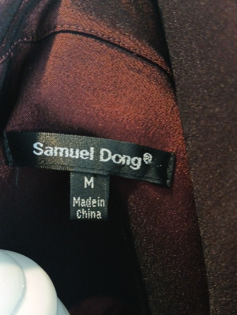 Samuel Dong Short Sleeve Cropped Utility Jacket Brown Shimmery Collared - Picture 2 of 5